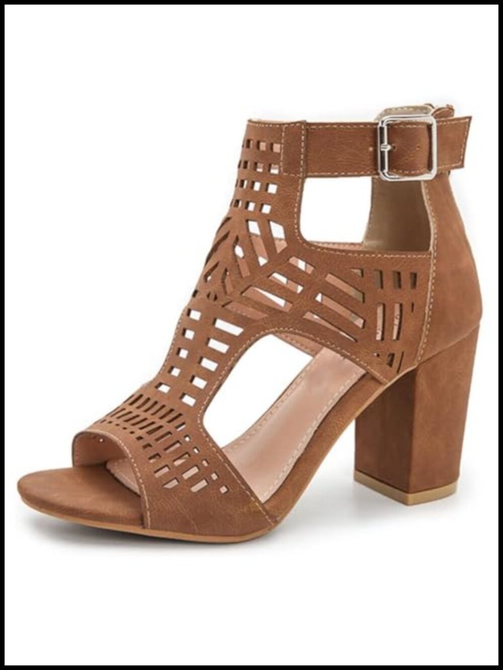 Wedge Sandals with Chunky Heel & Side Zipper for Summer Party